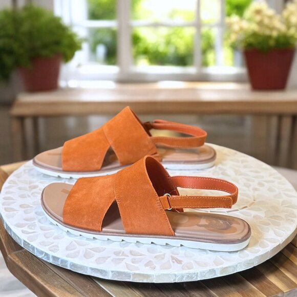Sorel Ella II Slingback Sandals Women’s 9 UK7 EU40 Burnt Orange Suede NEW - Picture 4 of 11